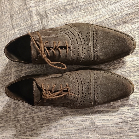 Vintage DJP Donald Pliner Brown Suede Shoes Size 9 - Picture 3 of 3